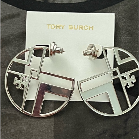 🆕 Tory Burch Authentic Silver Earrings At Awesome Prices To Buy Now & Save - Picture 7 of 11